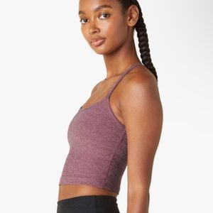 Beyond Yoga - Spacedye Cropped Tank - Small - Pale Plum - like new!